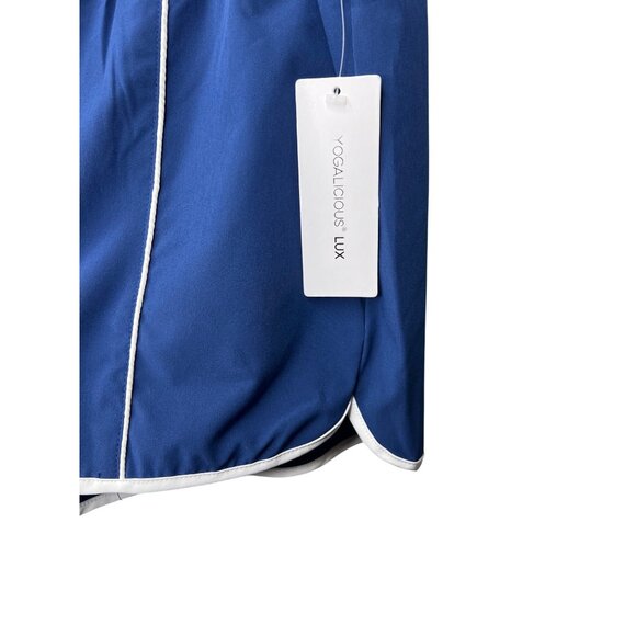 Yogalicious Lux Twilight Blue/White Lightstreme Sprint Shorts XL - Picture 3 of 9